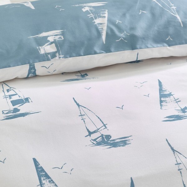 Синьо единично спално бельо 135x200 cm Salcombe Boats – Catherine Lansfield