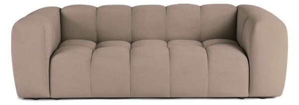 Кафяво-сив кадифен диван 225 cm Cube – Bonami Selection