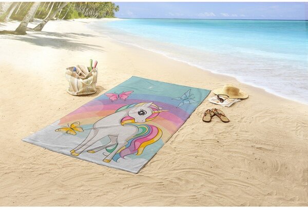 Детска кадифена плажна кърпа 75x150 cm Dash – Good Morning
