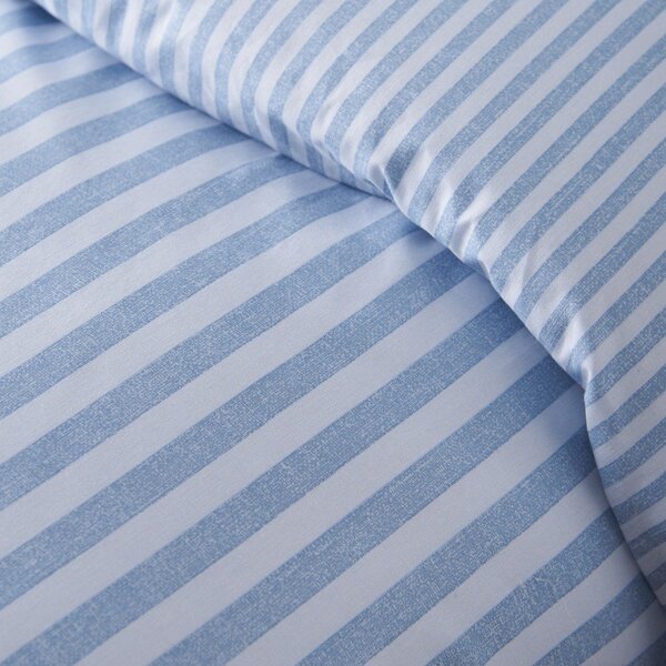 Синьо двойно 3 части спално бельо 200x200 cm Epping Textured Stripe – Catherine Lansfield