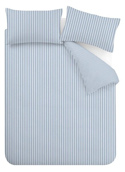 Синьо двойно 3 части спално бельо 200x200 cm Epping Textured Stripe – Catherine Lansfield