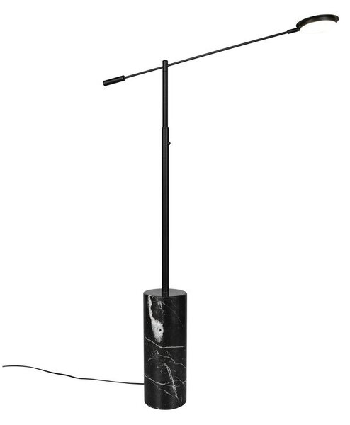Черна LED подова лампа (височина 145 cm) Fiore – Trio Select