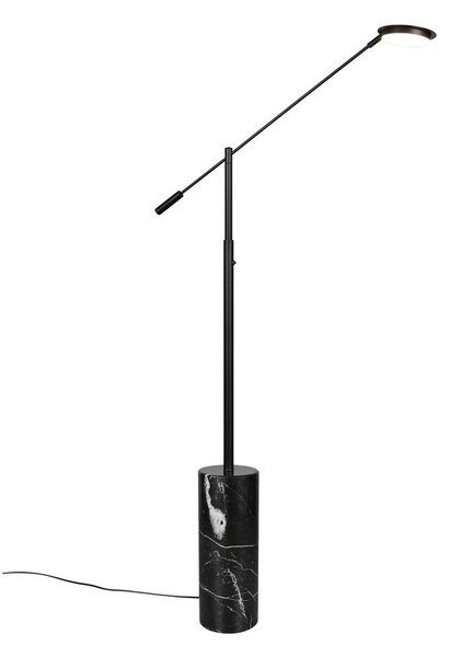 Черна LED подова лампа (височина 145 cm) Fiore – Trio Select