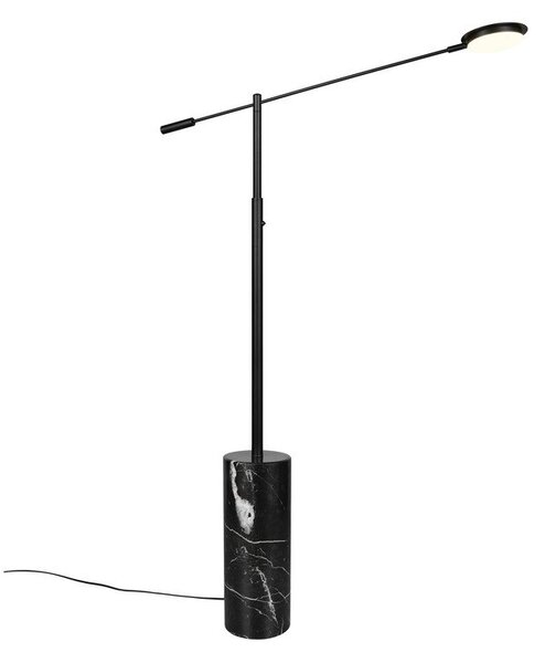 Черна LED подова лампа (височина 145 cm) Fiore – Trio Select
