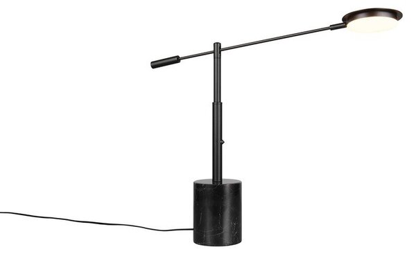 Черна LED настолна лампа (височина 65 cm) Fiore – Trio Select