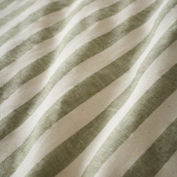 Зелено единично спално бельо 135x200 cm Cotton Rich Woven Stripe – Pineapple Elephant