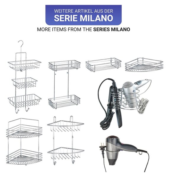 Ъглов рафт за баня Milano - Wenko