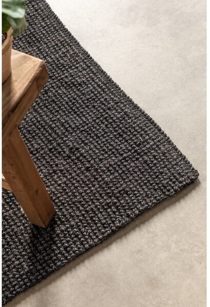 Черна пътека от юта 80x200 cm Bouclé - Hanse Home