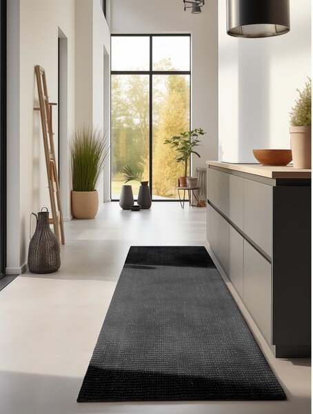 Черна пътека от юта 80x200 cm Bouclé - Hanse Home