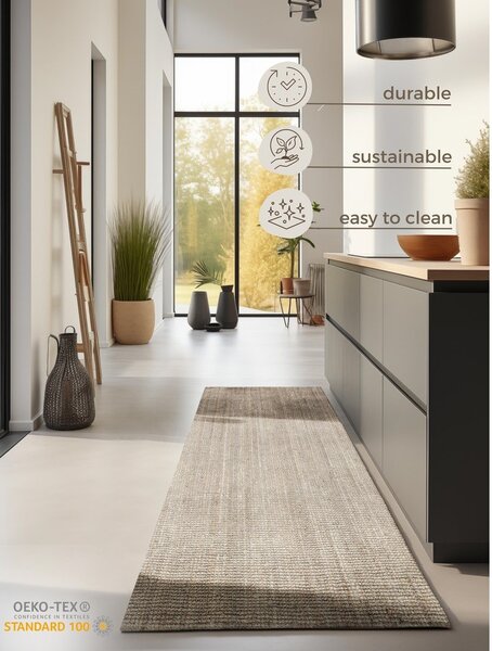 Кремава пътека от юта 80x200 cm Bouclé - Hanse Home