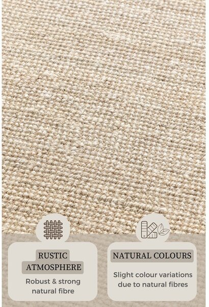 Кремава пътека от юта 80x200 cm Bouclé - Hanse Home