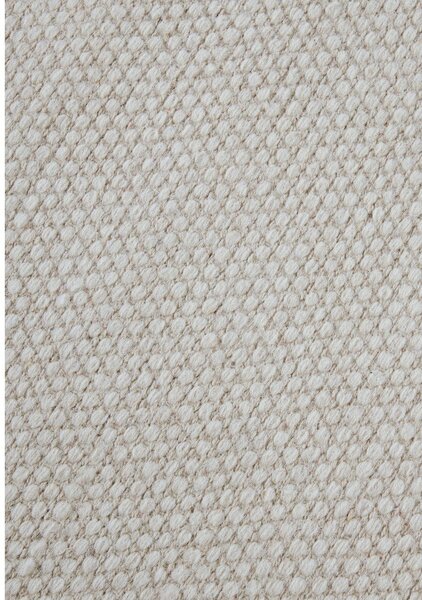 Кремава ръчно изработена пътека със смес от вълна 80x200 cm Pradesh Natural White – Elle Decoration