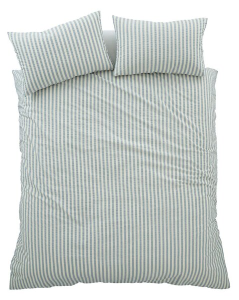 Синьо единично спално бельо 135x200 cm Cotton Rich Woven Stripe – Pineapple Elephant