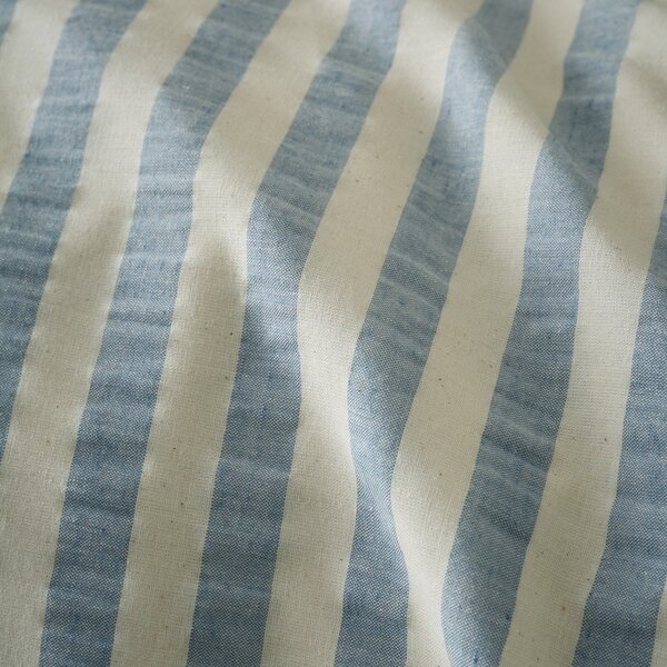 Синьо единично спално бельо 135x200 cm Cotton Rich Woven Stripe – Pineapple Elephant