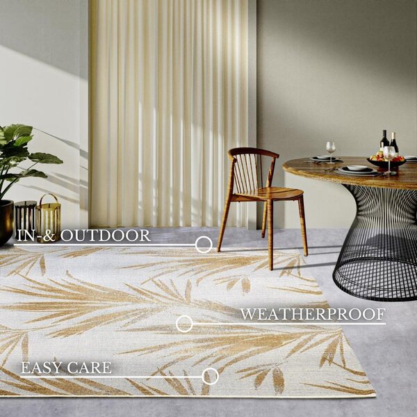 Бял/златист външен килим 160x235 cm Leonie – Villeroy&Boch