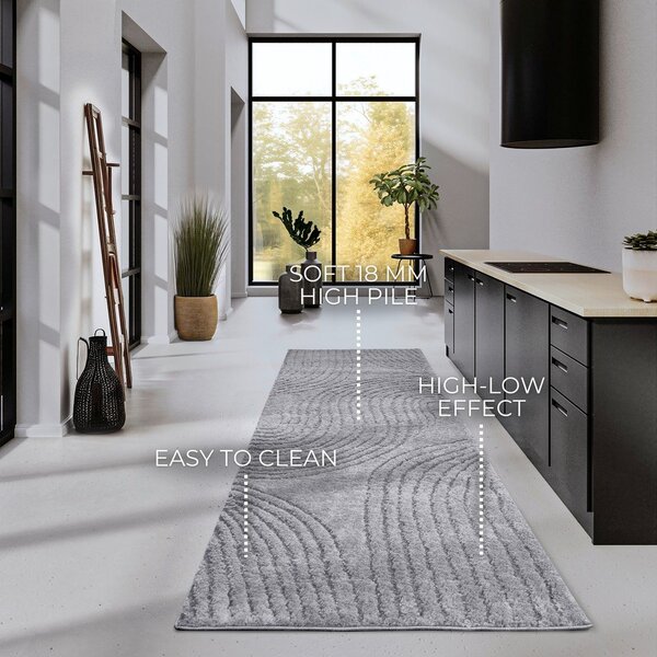 Сива пътека 80x240 cm Pigment Light Grey – Elle Decoration