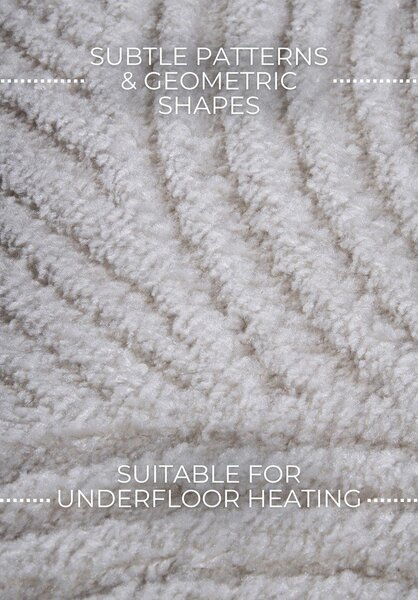 Кремава пътека 80x240 cm Chappe Cream White – Elle Decoration