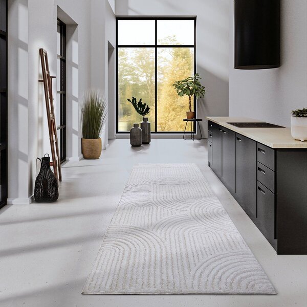 Кремава пътека 80x240 cm Chappe Cream White – Elle Decoration