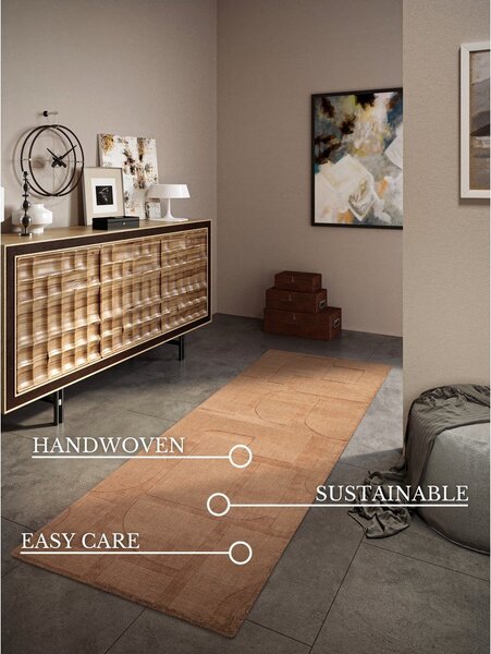 Кафява ръчно изработена вълнена пътека 80x250 cm Alexis – Villeroy&Boch