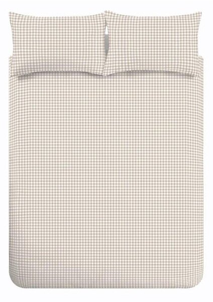 Бежово единично спално бельо 135x200 cm Bamford Gingham Check – Catherine Lansfield