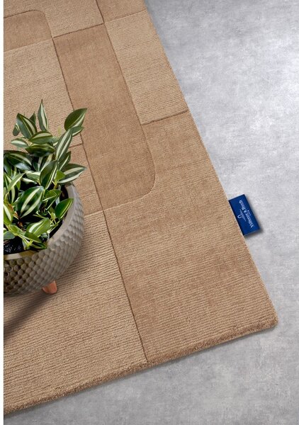 Бежова ръчно изработена вълнена пътека 80x250 cm Charlotte – Villeroy&Boch