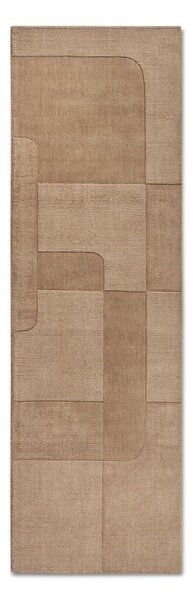 Бежова ръчно изработена вълнена пътека 80x250 cm Charlotte – Villeroy&Boch