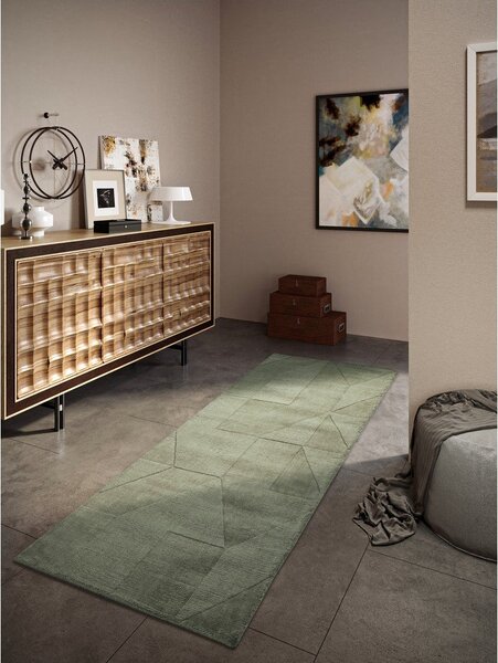Зелена ръчно изработена вълнена пътека 80x250 cm Ursule – Villeroy&Boch