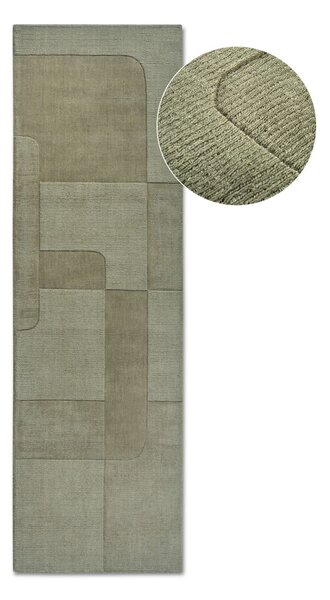 Зелена ръчно изработена вълнена пътека 80x250 cm Charlotte – Villeroy&Boch
