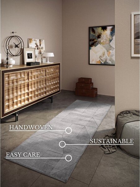 Сива ръчно изработена вълнена пътека 80x250 cm Ursule – Villeroy&Boch