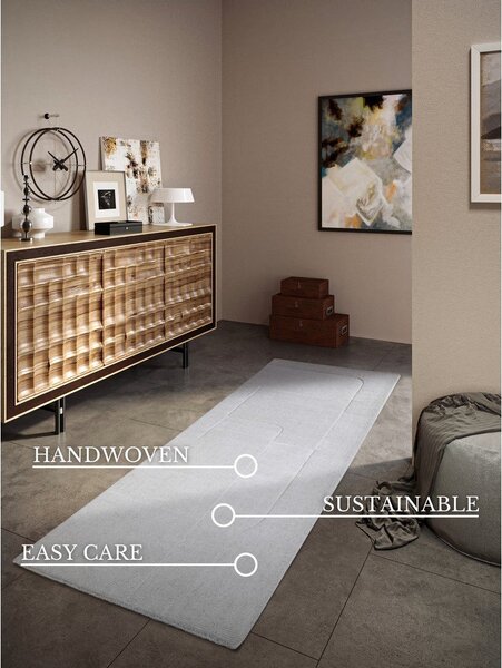 Кремава ръчно изработена вълнена пътека 80x250 cm Charlotte – Villeroy&Boch