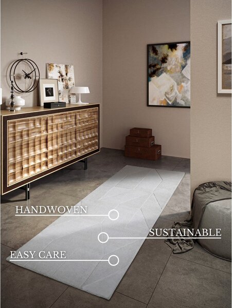 Кремава ръчно изработена вълнена пътека 80x250 cm Ursule – Villeroy&Boch