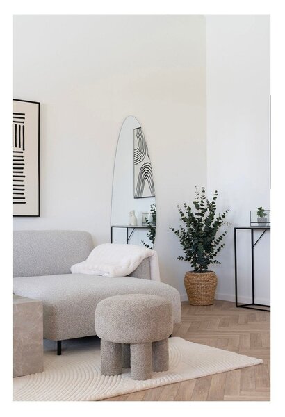 Светлосива табуретка от букле Perth – House Nordic