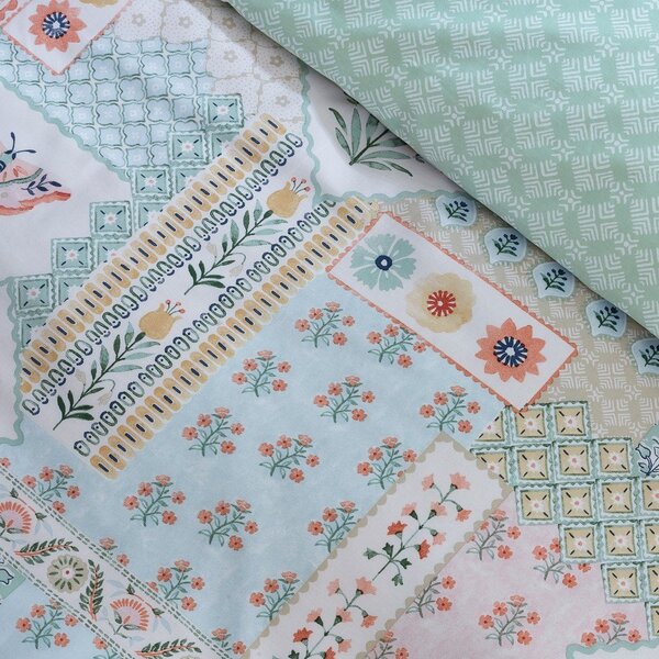 Единично спално бельо 135x200 cm Folk Patchwork – Catherine Lansfield