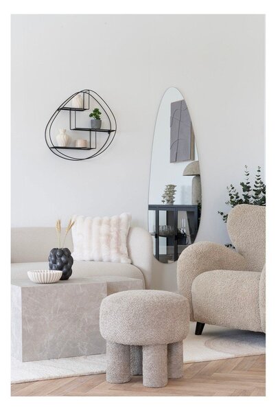 Светлосива табуретка от букле Perth – House Nordic