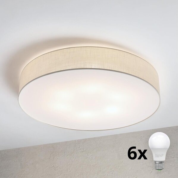 Brilagi - LED таванно осветително тяло SIRIJA 6xE27/60W/230V Ø 80 см кремаво