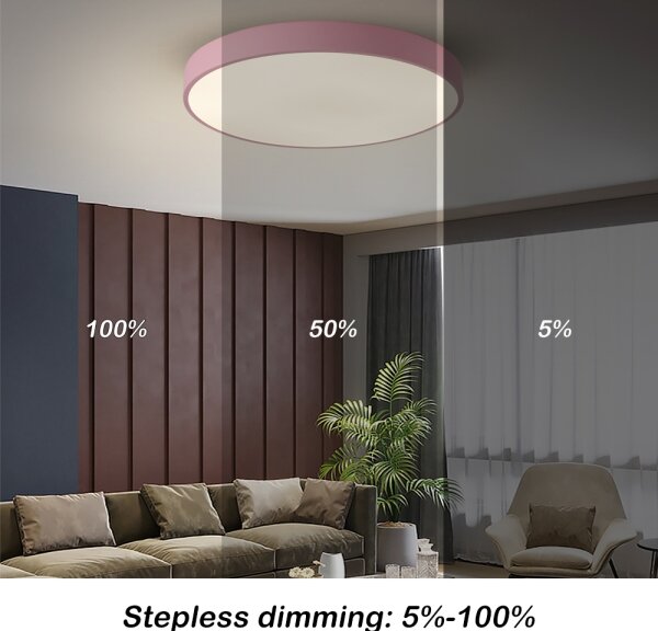 Brilagi - LED димируемо таванно осветително тяло POOL LED/60W/230V 3000-6000K 60 cm розово+ДУ