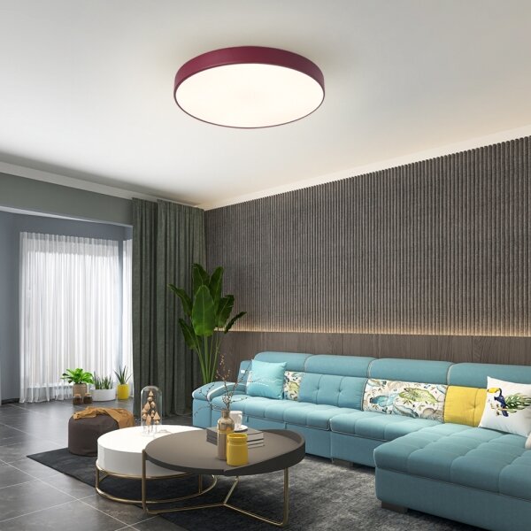 Brilagi-LED димируем таванен LED плафон POOL LED/60W/230V 3000-6000K 50 см бордо+ДУ