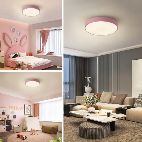 Brilagi - димируемо LED таванно осветително тяло POOL LED/36W/230V 3000-6000K 30 cm розово+ДУ
