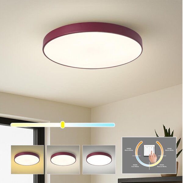 Brilagi - LED плафон POOL LED/60W/230V 3000/4000/6000K 50 см бордо