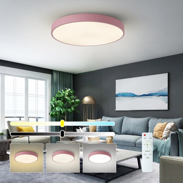 Brilagi - LED димируемо таванно осветително тяло POOL LED/60W/230V 3000-6000K 60 cm розово+ДУ