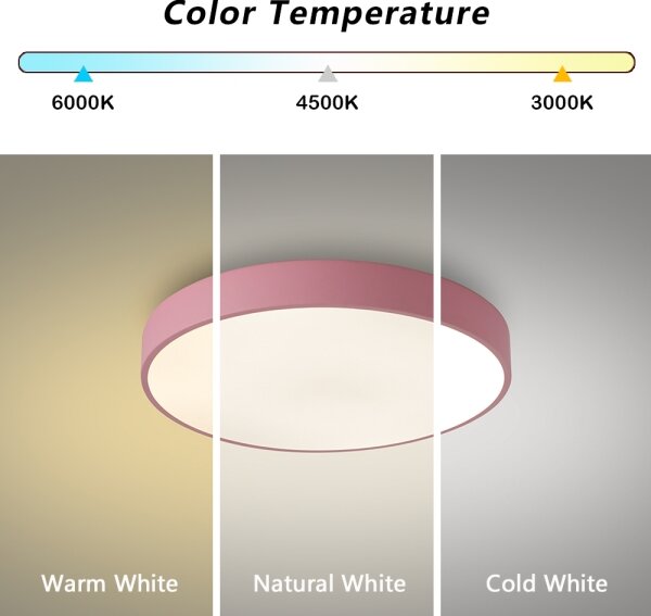 Brilagi - димируемо LED таванно осветително тяло POOL LED/36W/230V 3000-6000K 30 cm розово+ДУ