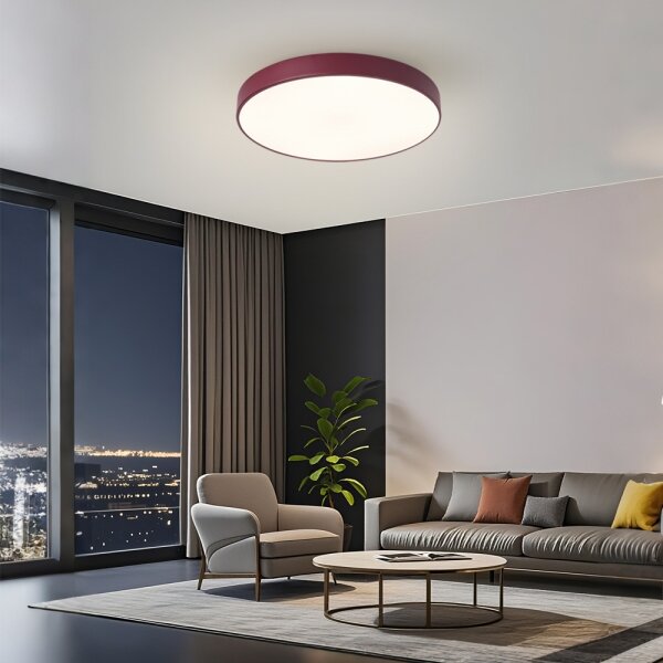 Brilagi-LED димируем таванен LED плафон POOL LED/60W/230V 3000-6000K 50 см бордо+ДУ