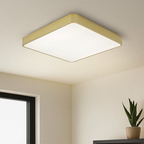 Brilagi-LED Димируем плафон POOL LED/48W/230V 3000-6000K 50x50 см златист+с дистанционно управление