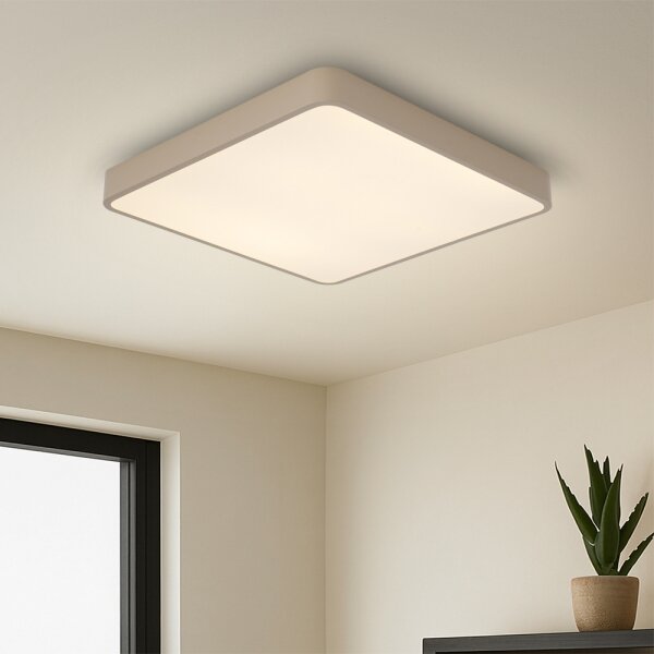 Brilagi-LED таванен плафон POOL с димер LED/36W/230V 3000-6000K 40x40 cm бежов+дистанционно