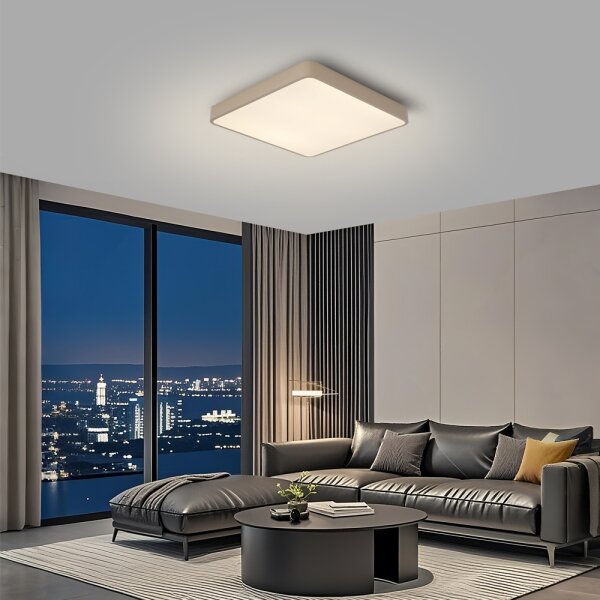 Brilagi-LED таванен плафон POOL с димер LED/36W/230V 3000-6000K 40x40 cm бежов+дистанционно