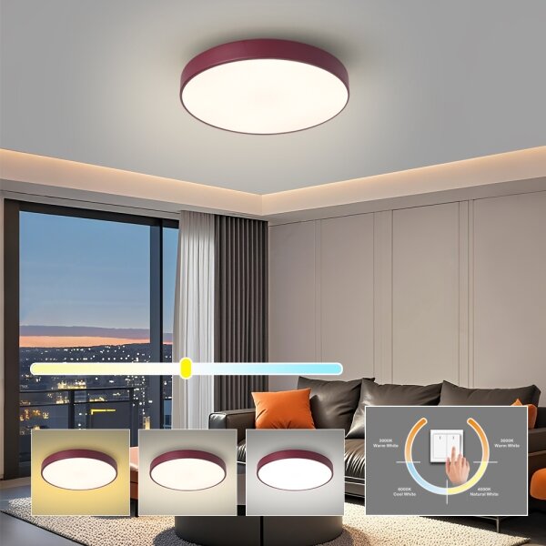 Brilagi-LED Таванно осветително тяло POOL LED/48W/230V 3000/4000/6000K 40 см бордо