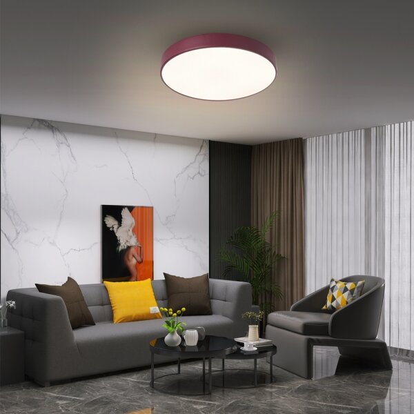 Brilagi-LED Димируемо таванно осветително тяло POOL LED/48W/230V 3000-6000K 40 cm бордо+ДУ