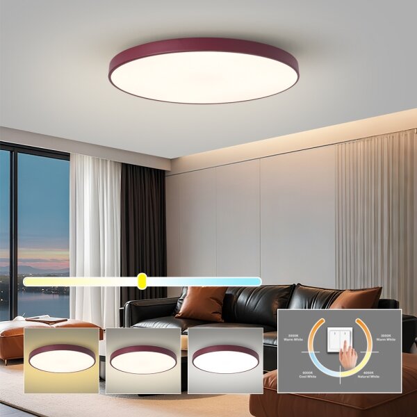 Brilagi - LED таванно осветително тяло POOL LED/100W/230V 3000/4000/6000K 80 cm бордо