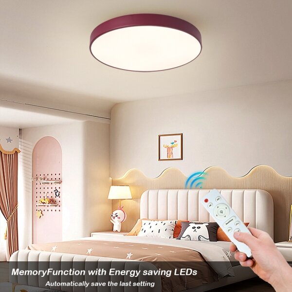 Brilagi-LED димируем таванен LED плафон POOL LED/60W/230V 3000-6000K 50 см бордо+ДУ
