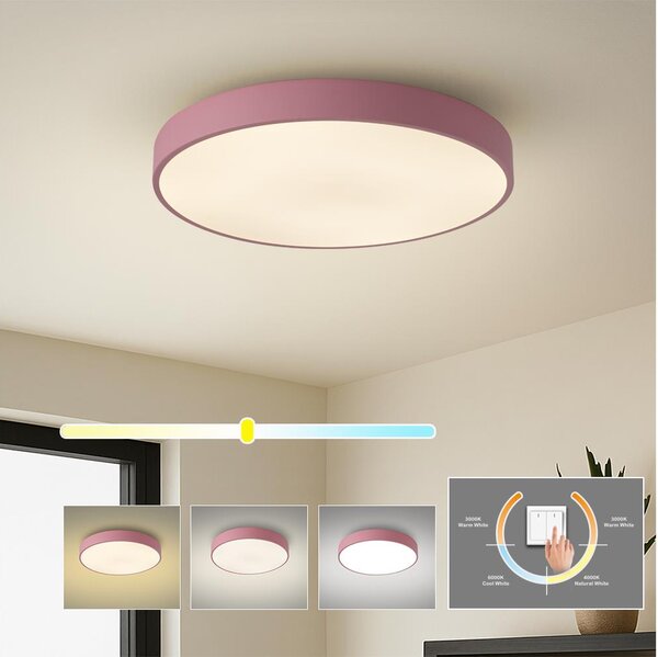 Brilagi - LED таванно осветително тяло POOL LED/60W/230V 3000/4000/6000K 50 см розово